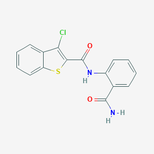 N-(2-carbamoylphenyl)-3-chloro-1-benzothiophene-2-carboxamide