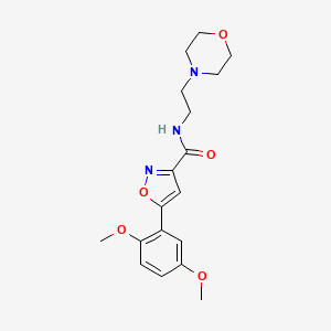 5-(2,5-dimethoxyphenyl)-N-[2-(4-morpholinyl)ethyl]-3-isoxazolecarboxamide