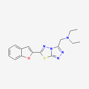 N-{[6-(1-benzofuran-2-yl)[1,2,4]triazolo[3,4-b][1,3,4]thiadiazol-3-yl]methyl}-N-ethylethanamine