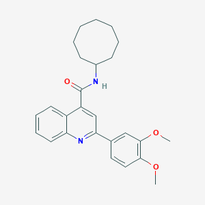 N-cyclooctyl-2-(3,4-dimethoxyphenyl)quinoline-4-carboxamide