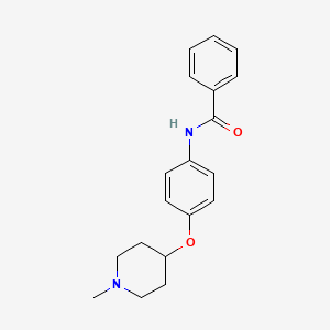 molecular formula C19H22N2O2 B4473019 N-{4-[(1-methyl-4-piperidinyl)oxy]phenyl}benzamide 