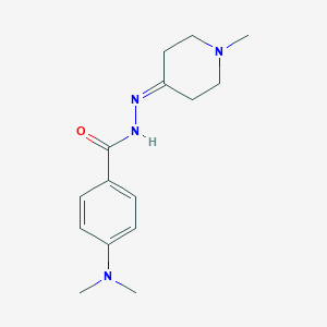 4-(dimethylamino)-N'-(1-methyl-4-piperidinylidene)benzohydrazide
