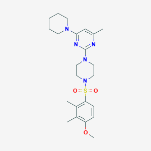 2-{4-[(4-methoxy-2,3-dimethylphenyl)sulfonyl]-1-piperazinyl}-4-methyl-6-(1-piperidinyl)pyrimidine