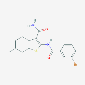 2-[(3-Bromobenzoyl)amino]-6-methyl-4,5,6,7-tetrahydro-1-benzothiophene-3-carboxamide