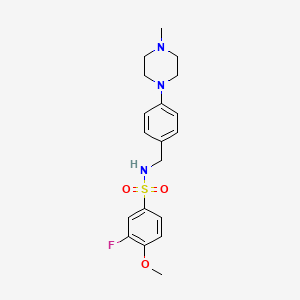 3-FLUORO-4-METHOXY-N-{[4-(4-METHYLPIPERAZIN-1-YL)PHENYL]METHYL}BENZENE-1-SULFONAMIDE