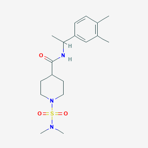 molecular formula C18H29N3O3S B4473154 N-[1-(3,4-dimethylphenyl)ethyl]-1-(dimethylsulfamoyl)piperidine-4-carboxamide 