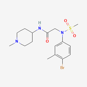 N~2~-(4-bromo-3-methylphenyl)-N~1~-(1-methyl-4-piperidinyl)-N~2~-(methylsulfonyl)glycinamide