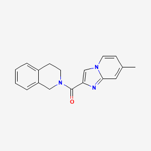 molecular formula C18H17N3O B4473179 2-[(7-methylimidazo[1,2-a]pyridin-2-yl)carbonyl]-1,2,3,4-tetrahydroisoquinoline 