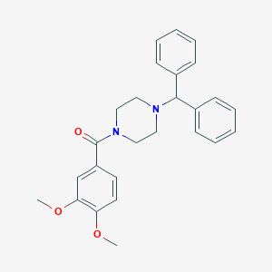 molecular formula C26H28N2O3 B447318 1-Benzhydryl-4-(3,4-dimethoxybenzoyl)piperazine 