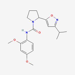 N-(2,4-Dimethoxyphenyl)-2-[3-(propan-2-YL)-1,2-oxazol-5-YL]pyrrolidine-1-carboxamide