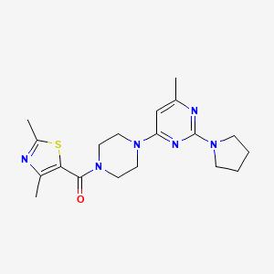 4-{4-[(2,4-dimethyl-1,3-thiazol-5-yl)carbonyl]-1-piperazinyl}-6-methyl-2-(1-pyrrolidinyl)pyrimidine