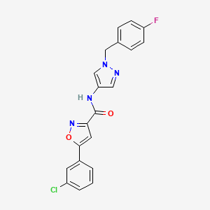 5-(3-chlorophenyl)-N-[1-(4-fluorobenzyl)-1H-pyrazol-4-yl]-3-isoxazolecarboxamide