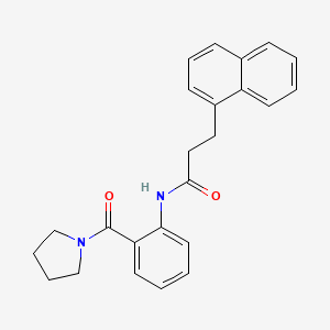 3-(1-naphthyl)-N-[2-(1-pyrrolidinylcarbonyl)phenyl]propanamide