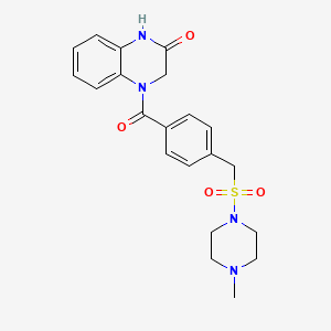 4-(4-{[(4-methyl-1-piperazinyl)sulfonyl]methyl}benzoyl)-3,4-dihydro-2(1H)-quinoxalinone