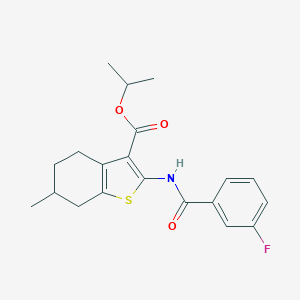 Isopropyl 2-[(3-fluorobenzoyl)amino]-6-methyl-4,5,6,7-tetrahydro-1-benzothiophene-3-carboxylate