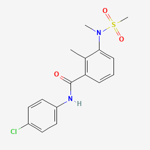 N-(4-chlorophenyl)-2-methyl-3-[methyl(methylsulfonyl)amino]benzamide