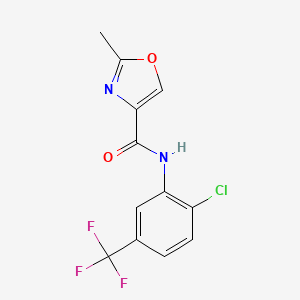 N-[2-chloro-5-(trifluoromethyl)phenyl]-2-methyl-1,3-oxazole-4-carboxamide