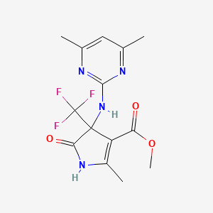 methyl 4-[(4,6-dimethyl-2-pyrimidinyl)amino]-2-methyl-5-oxo-4-(trifluoromethyl)-4,5-dihydro-1H-pyrrole-3-carboxylate