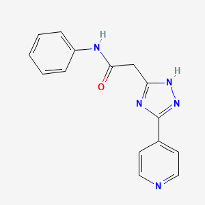 N-phenyl-2-[5-(pyridin-4-yl)-1H-1,2,4-triazol-3-yl]acetamide