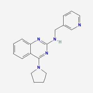 molecular formula C18H19N5 B4473266 N-(3-pyridinylmethyl)-4-(1-pyrrolidinyl)-2-quinazolinamine 