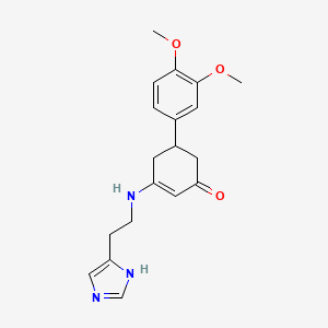 5-(3,4-dimethoxyphenyl)-3-{[2-(1H-imidazol-4-yl)ethyl]amino}cyclohex-2-en-1-one