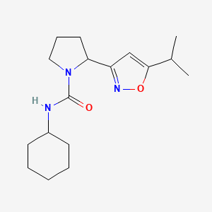 N-Cyclohexyl-2-[5-(propan-2-YL)-1,2-oxazol-3-YL]pyrrolidine-1-carboxamide