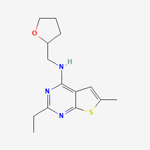 2-ethyl-6-methyl-N-(tetrahydro-2-furanylmethyl)thieno[2,3-d]pyrimidin-4-amine