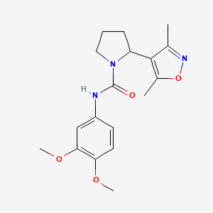 molecular formula C18H23N3O4 B4473309 N-(3,4-dimethoxyphenyl)-2-(3,5-dimethyl-1,2-oxazol-4-yl)pyrrolidine-1-carboxamide 