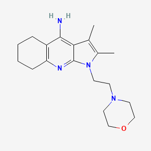 molecular formula C19H28N4O B4473314 2,3-DIMETHYL-1-(2-MORPHOLINOETHYL)-5,6,7,8-TETRAHYDRO-1H-PYRROLO[2,3-B]QUINOLIN-4-AMINE 