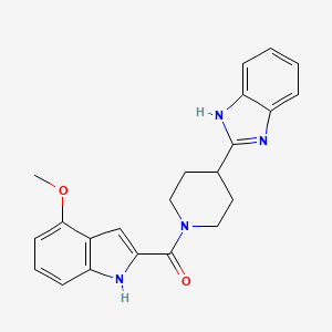 molecular formula C22H22N4O2 B4473322 2-[1-(4-METHOXY-1H-INDOLE-2-CARBONYL)PIPERIDIN-4-YL]-1H-1,3-BENZODIAZOLE 