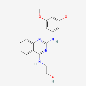 2-({2-[(3,5-dimethoxyphenyl)amino]-4-quinazolinyl}amino)ethanol