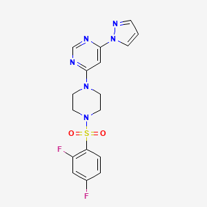 4-{4-[(2,4-difluorophenyl)sulfonyl]-1-piperazinyl}-6-(1H-pyrazol-1-yl)pyrimidine