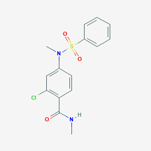 molecular formula C15H15ClN2O3S B4473373 2-chloro-N-methyl-4-[methyl(phenylsulfonyl)amino]benzamide 