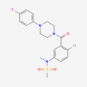 N-{4-CHLORO-3-[4-(4-FLUOROPHENYL)PIPERAZINE-1-CARBONYL]PHENYL}-N-METHYLMETHANESULFONAMIDE