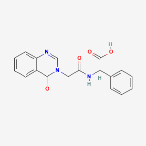 {[(4-oxo-3(4H)-quinazolinyl)acetyl]amino}(phenyl)acetic acid