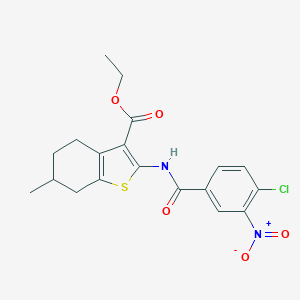 Ethyl 2-[(4-chloro-3-nitrobenzoyl)amino]-6-methyl-4,5,6,7-tetrahydro-1-benzothiophene-3-carboxylate