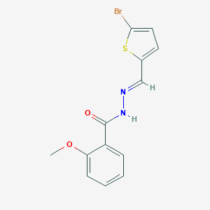 molecular formula C13H11BrN2O2S B447342 N'-[(5-bromo-2-thienyl)methylene]-2-methoxybenzohydrazide 