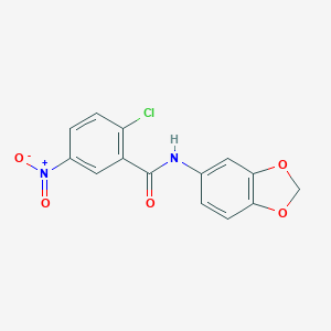 molecular formula C14H9ClN2O5 B447343 N-(1,3-苯并二氧杂环-5-基)-2-氯-5-硝基苯甲酰胺 CAS No. 354140-26-4