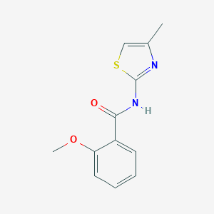 molecular formula C12H12N2O2S B447347 2-methoxy-N-(4-methyl-1,3-thiazol-2-yl)benzamide CAS No. 333445-72-0