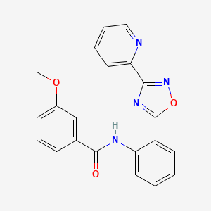 3-methoxy-N-{2-[3-(2-pyridinyl)-1,2,4-oxadiazol-5-yl]phenyl}benzamide