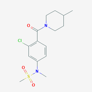 N-[3-chloro-4-(4-methylpiperidine-1-carbonyl)phenyl]-N-methylmethanesulfonamide