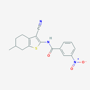 N-(3-cyano-6-methyl-4,5,6,7-tetrahydro-1-benzothiophen-2-yl)-3-nitrobenzamide
