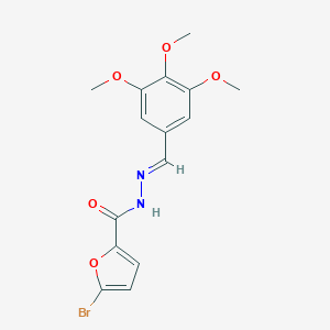 molecular formula C15H15BrN2O5 B447350 5-bromo-N'-(3,4,5-trimethoxybenzylidene)-2-furohydrazide 