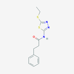 N-[5-(ethylsulfanyl)-1,3,4-thiadiazol-2-yl]-3-phenylpropanamide