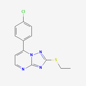 7-(4-CHLOROPHENYL)-2-(ETHYLSULFANYL)-[1,2,4]TRIAZOLO[1,5-A]PYRIMIDINE