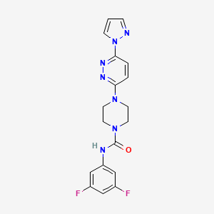 N-(3,5-difluorophenyl)-4-[6-(1H-pyrazol-1-yl)-3-pyridazinyl]-1-piperazinecarboxamide