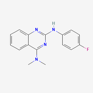 molecular formula C16H15FN4 B4473554 N~2~-(4-fluorophenyl)-N~4~,N~4~-dimethyl-2,4-quinazolinediamine 