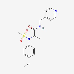 N~2~-(4-ethylphenyl)-N~2~-(methylsulfonyl)-N~1~-(4-pyridinylmethyl)alaninamide