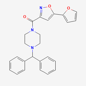 1-(diphenylmethyl)-4-{[5-(2-furyl)-3-isoxazolyl]carbonyl}piperazine