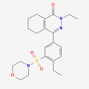 molecular formula C22H29N3O4S B4473570 2-ethyl-4-[4-ethyl-3-(morpholin-4-ylsulfonyl)phenyl]-5,6,7,8-tetrahydrophthalazin-1(2H)-one 